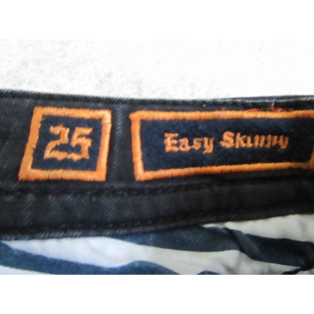 Rock Revival Jeans Womens 25 Black Betty Easy Skinny Embroidered Y2K - Picture 6 of 12